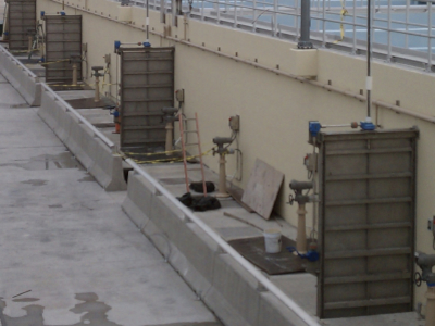 Multiple aluminum slide gate image